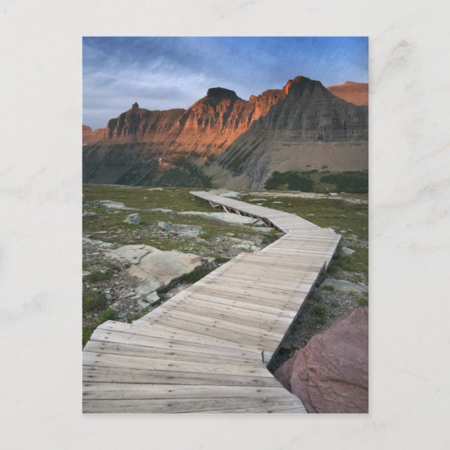 Boardwalk: Waterton Glacier International Postkarte (Vorderseite)