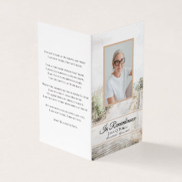 Boardwalk zum Beerdigungsgebet an der Strandküste Visitenkarten