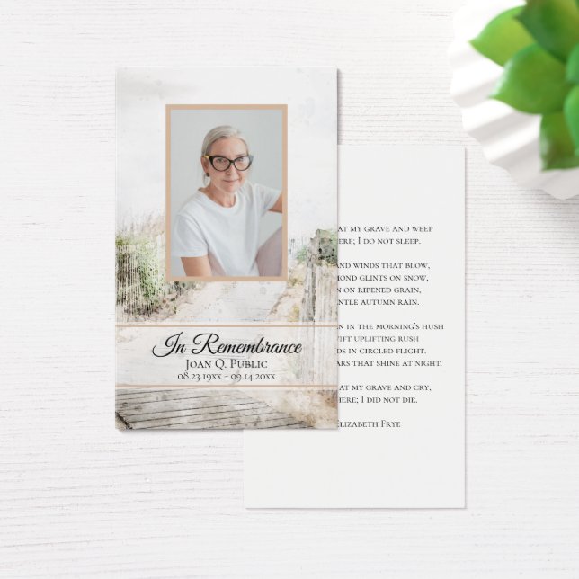 Boardwalk zum Beerdigungsservice Gedenkgebet (Schreibtisch)