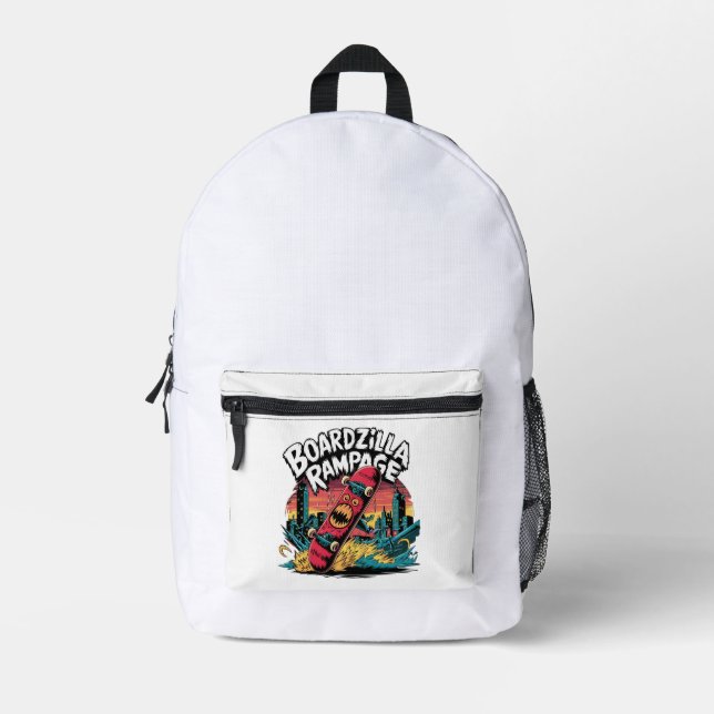 Boardzilla Rampage Urban Skater Backpack Bedruckter Rucksack (Vorderseite)