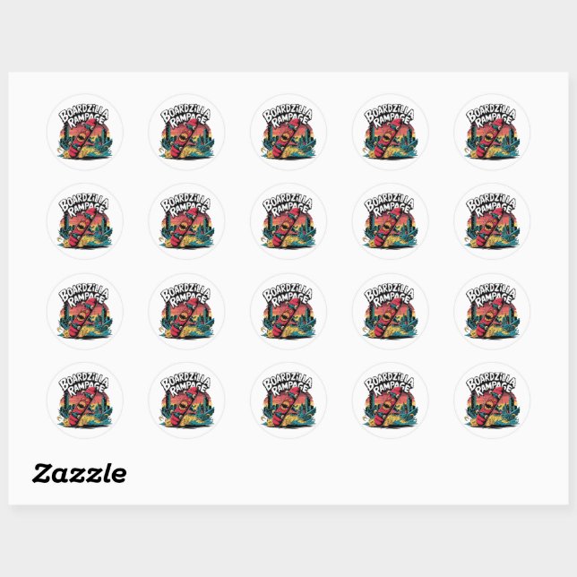Boardzilla Rampage Urban Skater Sticker (Blatt)