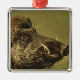 Boar's Head Ornament Aus Metall