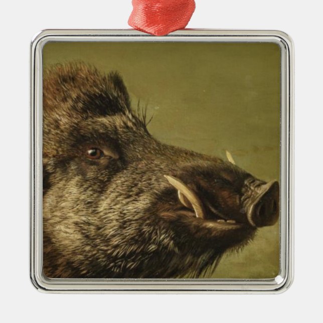 Boar's Head Ornament Aus Metall (Vorne)