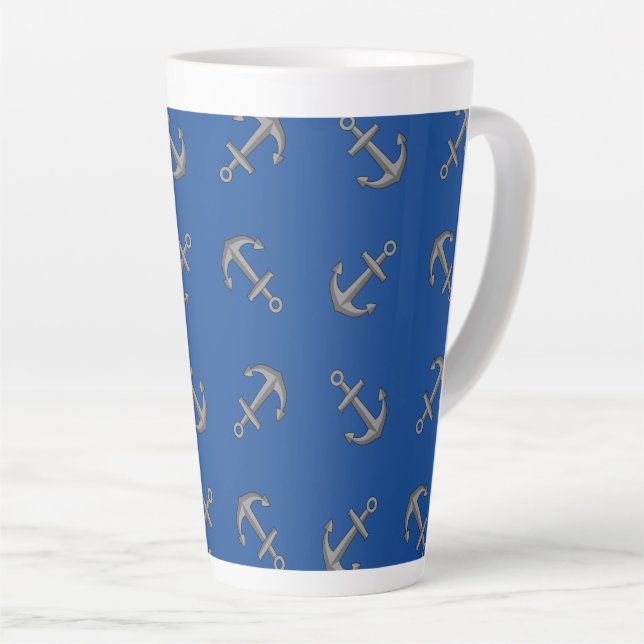 Boat Anchor Cartoon Milchtasse (Rechte Ecke)