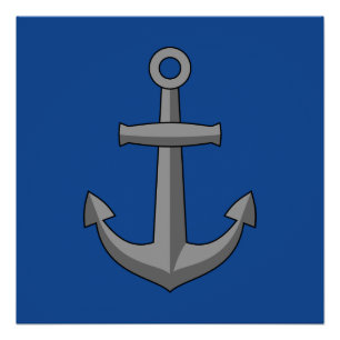 Boat Anchor Cartoon Poster