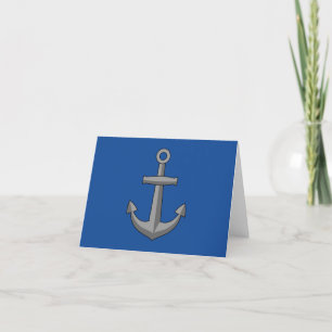 Boat Anchor Cartoon Text hinzufügen Dankeskarte