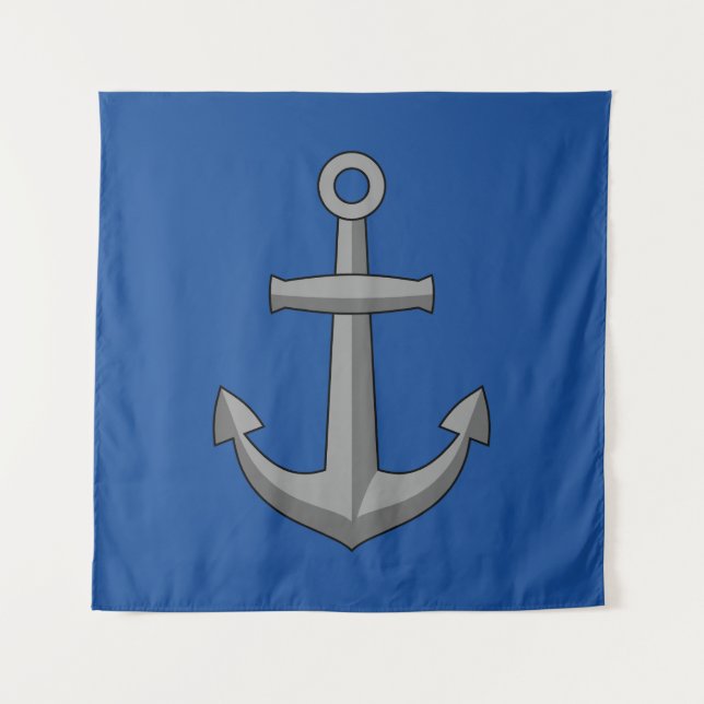 Boat Anchor Cartoon Wandteppich (Vorderseite)