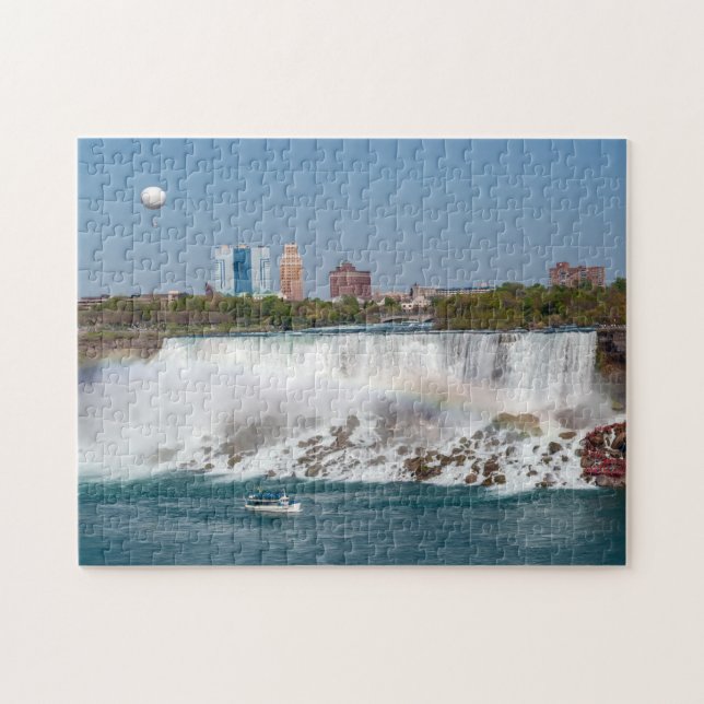 Boat and American Falls from Niagara Falls Puzzle (Horizontal)