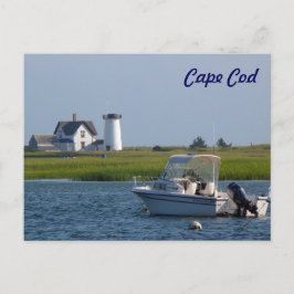 Boat and Lighthouse Chatham Cape Cod Postkarte