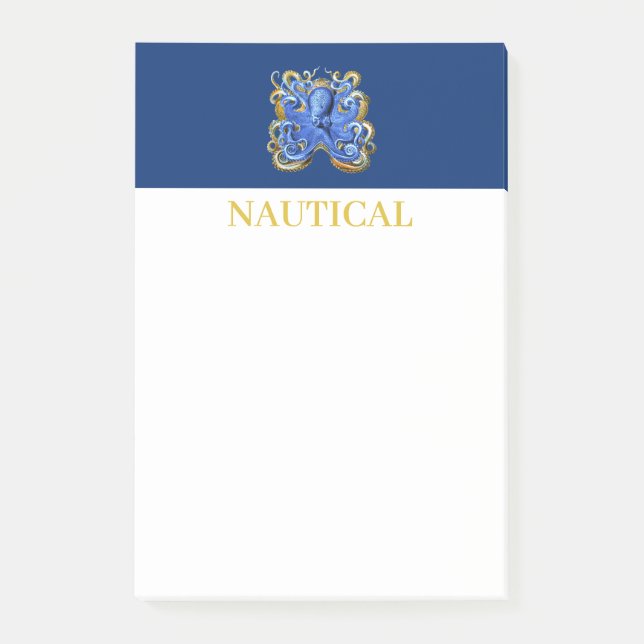 Boat Beach House Octopus Custom Post-it Klebezettel (Vorderseite)