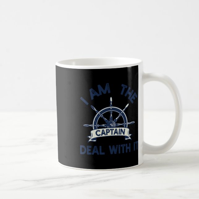 Boat Captain Men Women Funny Boating Sailing Ponto Kaffeetasse (Rechts)