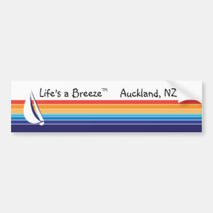 Boat Color Square_Life ist ein Breeze™_Auckland, N Autoaufkleber