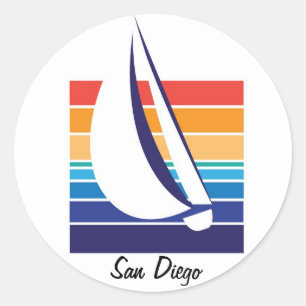 Boat Color Square_San Diego Aufkleber