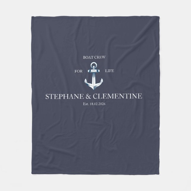 Boat crew for life fleecedecke (Vorderseite)