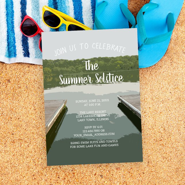 Boat Docks Summer Solstice Party Einladung (Von Creator hochgeladen)