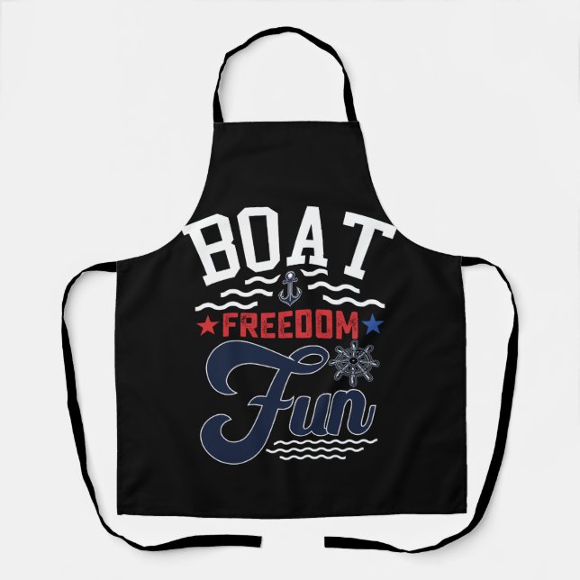 Boat Freedom Fun 4. Juli Boater Schürze (Vorderseite)