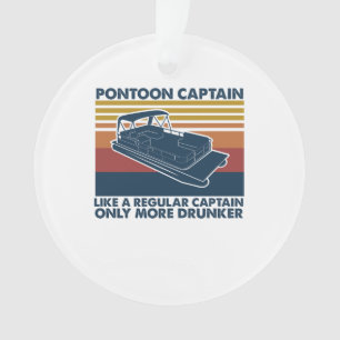 Boat Gift Funny Vintag Pontoon Boat Geschenk Ide Ornament