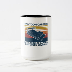Boat Gift Funny Vintag Pontoon Boat Geschenk Ide Zweifarbige Tasse