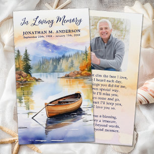 Boat Lake Memorial Foto Beerdigung Beerdigungskart