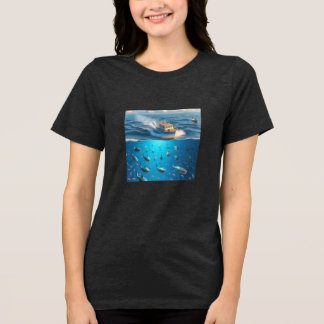 Boat on Seat Graphic Long Sleeve T - Shirt