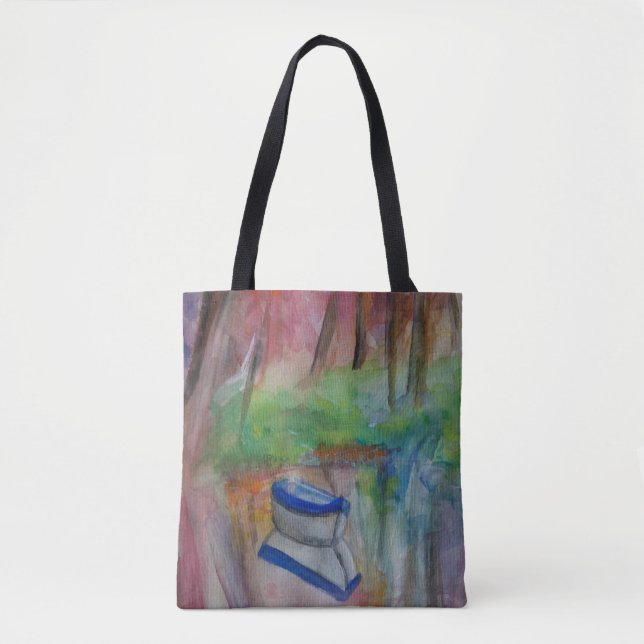 Boat Romantic Watercolor Art Tasche (Vorderseite)