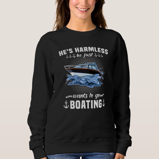 Boat Sports Boat Captain's Hat Sailing Boat Motor  Sweatshirt (Vorderseite)