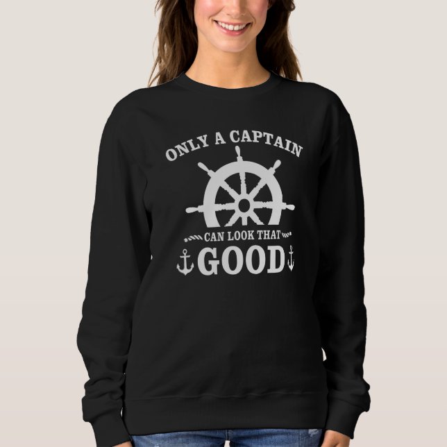 Boat Sports Boat Captain's Hat Sailing Boat Motor  Sweatshirt (Vorderseite)