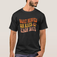 Boat Waves Sun Rays Beach Tage Niedlich Retro Somm