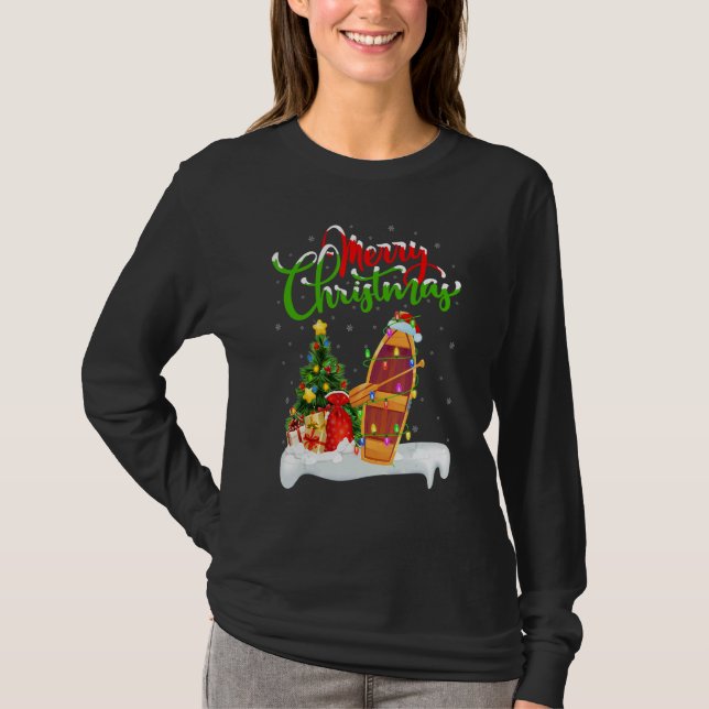 Boat   Xmas Decorations Santa Boat Christmas T-Shirt (Vorderseite)