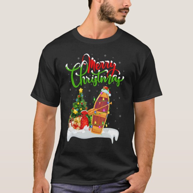 Boat   Xmas Decorations Santa Boat Christmas T-Shirt (Vorderseite)