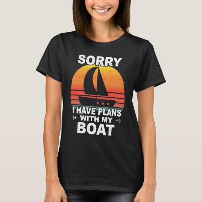 boater captain sailing ship sailor saying boating  T-Shirt (Vorderseite)