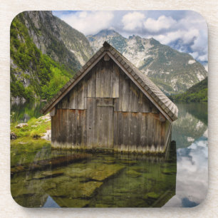 Boathouse am Obersee in den Alpen in Deutschland Getränkeuntersetzer