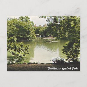 Boathouse Central Park Postcard Postkarte