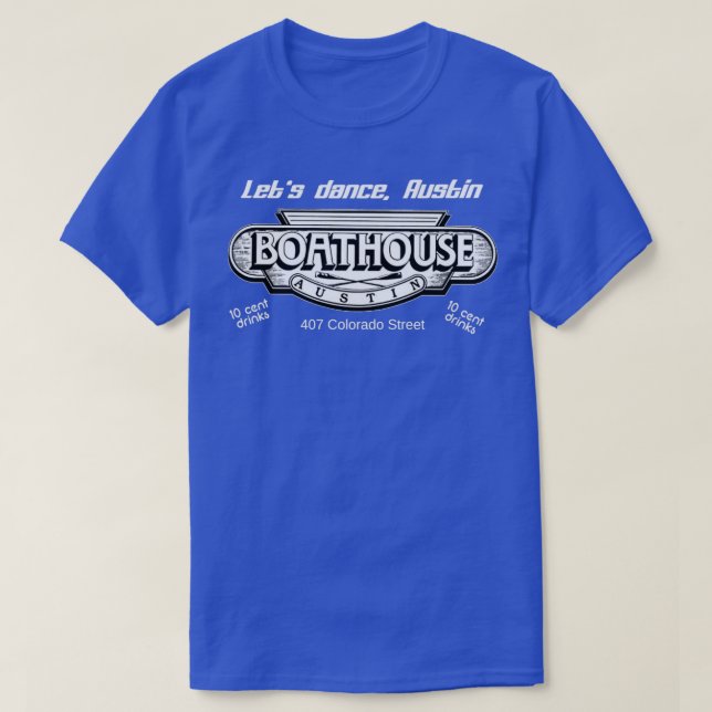 BOATHOUSE Dance Club Austin Texas 80er T-Shirt (Design vorne)
