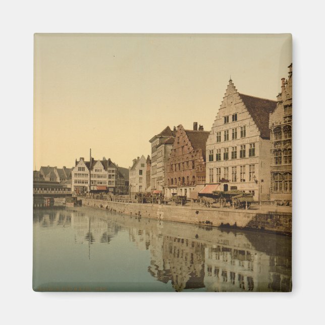 Boathouse in Gent, Belgien Magnet (Vorne)