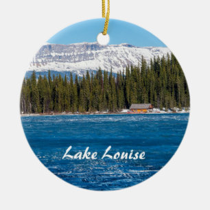 Boathouse neben Lake Louise - Banff, Kanada Keramik Ornament