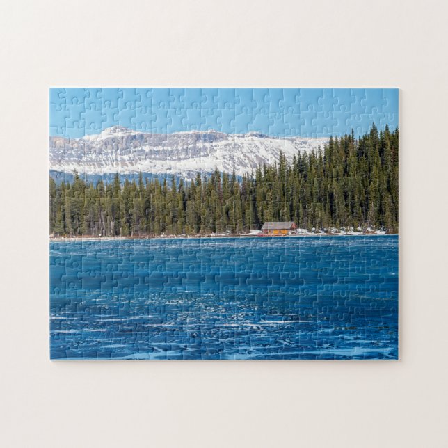 Boathouse neben Lake Louise - Banff, Kanada Puzzle (Horizontal)