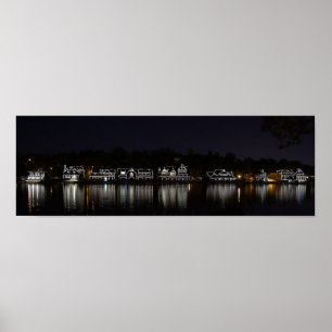 Boathouse Row by Night.. Philadelphia, PA Poster