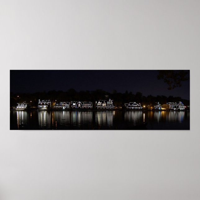 Boathouse Row by Night.. Philadelphia, PA Poster (Vorne)
