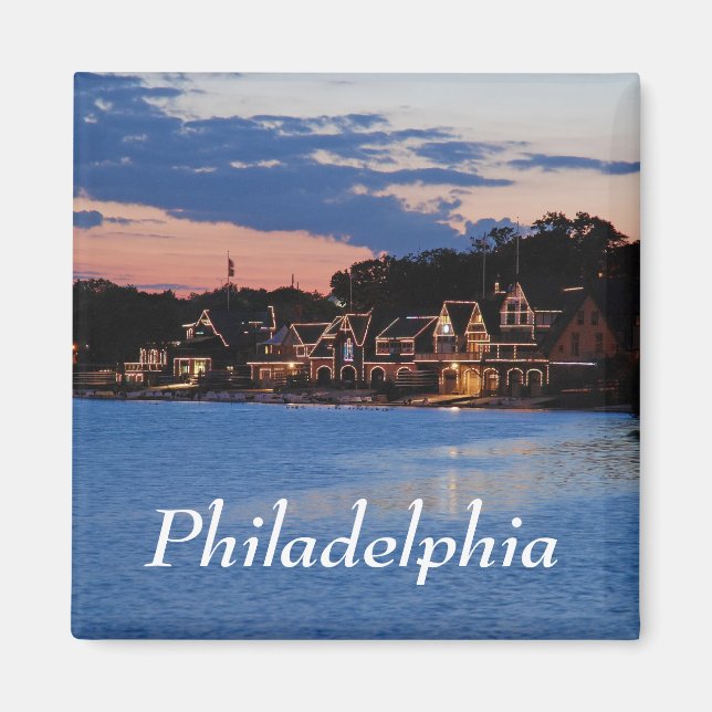 Boathouse Row dusk Magnet (Vorne)