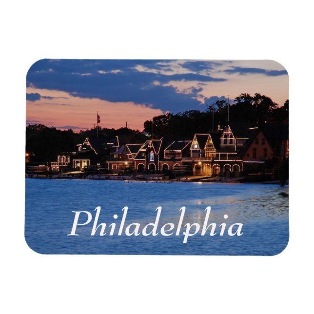Boathouse Row dusk Magnet (Horizontal)