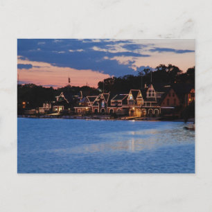 Boathouse Row dusk Postkarte