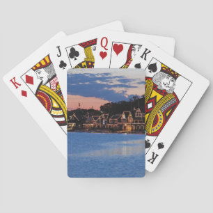 Boathouse Row dusk Spielkarten
