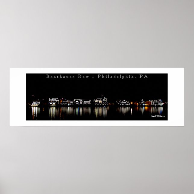 Boathouse Row Foto Art Poster, Philadelphia, PA Poster (Vorne)