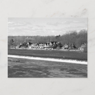 Boathouse Row winter b/w Postkarte