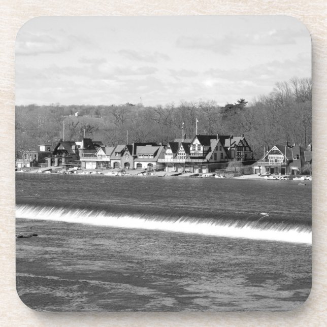 Boathouse Row winter b/w Untersetzer (Vorderseite)