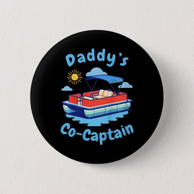 Boating-Daddy-Copilot-Pontonboot-Kind-Vater Button (Vorderseite)