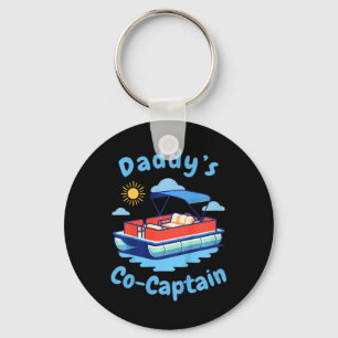 Boating Daddys Co-Kapitän Pontonboot Kind Vater Schlüsselanhänger