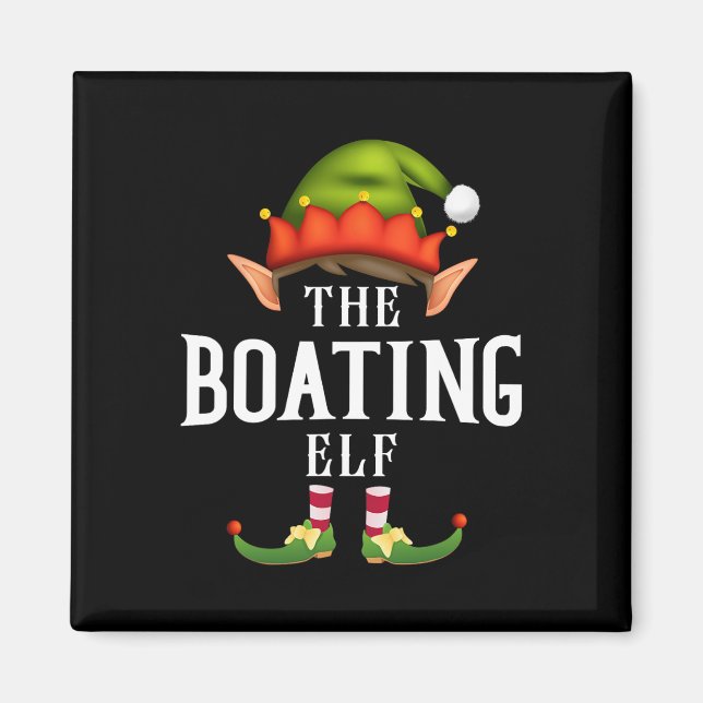 Boating Elf Group Funny Christmas Pajama Party  Magnet (Vorne)
