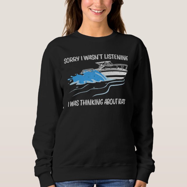 Boating For Men Women Boat Captain Boater Pontoon Sweatshirt (Vorderseite)